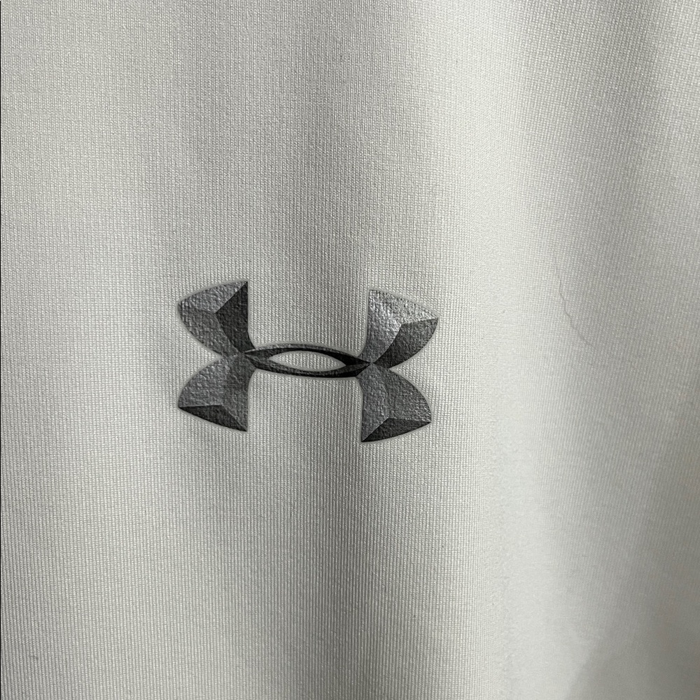 Under Armour Men's White Long Sleeve Performance Tee Coldgear Fitted - Picture 2 of 9